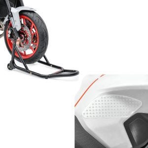 Set: Montageständer Vorderrad schwarz für BMW S 1000 R / RR / XR ConStands + Seiten Tankpad Grip Pad M für BMW S 1000 R / RR / XR_1