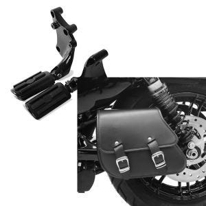 Set: Sozius Fussrasten Set mit Halter für Harley Sportster Forty-Eight 48 14-20 BL1 Craftride + Schwingentasche + Halter für Harley Sportster Forty-Eight 48 10-20 Craftride_1