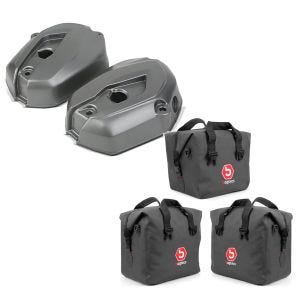 Set: Ventildeckel für BMW R 1200 GS 13-18 / Adventure 14-18 Zaddox Motordeckel rechts links + Innentaschen für Aluminium Koffer + Topcase für BMW R 1200 GS Rallye 17-18 BAgtecs_1