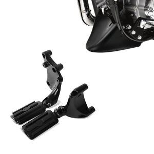 Set: Sozius Fussrasten Set mit Halter für Harley Sportster 883 Iron 14-20 BL1 Craftride + Bugspoiler für Harley Sportster 883 Iron 09-20 Craftride_1