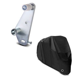 Set: Adapterplatte für ConStands Power Kawasaki Versys 650 06-21 + Abdeckplane Kawasaki Versys 650  Versys-X 300  Z 650 Craftride XL in schwarz_1