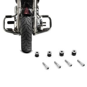 Set: Sturzbügel für Harley Davidson Fat Boy 2000-2017 Craftride Mustache chrom + Anbausatz Docking Hardware Kit für Harley Davidson Fat Boy 03-17 Craftride_1