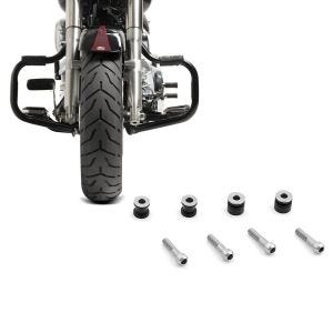 Set: Sturzbügel für Harley Davidson Softail Slim 2012-2117 Craftride Mustache schwarz + Anbausatz Docking Hardware Kit für Harley Davidson Softail Slim 12-17 Craftride_1