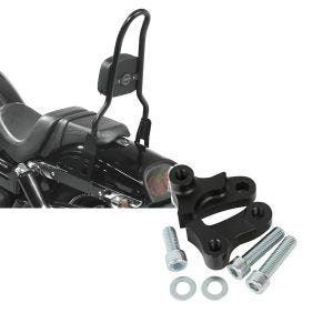 Set: Sissy Bar CSL Fix für Harley Dyna Fat Bob 10-17 schwarz Craftride + Tieferlegungskit 1,75" Zoll für Harley Dyna Fat Bob 08-17 Tieferlegung Craftride_1