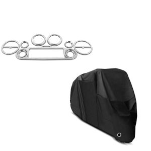Set: Blendenkit innere Verkleidung für Harley Electra Glide Ultra Classic Instrumentenblenden Craftride chrom + Abdeckplane Harley Electra Glide Ultra Classic / Limited Craftride XXXXL in schwarz_1