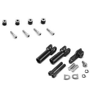 Set: Anbausatz Docking Hardware Kit für Harley Davidson Softail Slim 12-17 Craftride + Sozius Fussrasten-Halter für Harley Davidson Softail Slim 12-17 Craftride schwarz_1