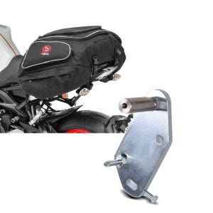 Set: Hecktasche Yamaha YZF-R1 Gepäcktasche hinten Bagtecs X50 50Ltr schwarz + Adapterplatte für ConStands Power Yamaha YZF-R1 07-14_1