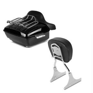 Set: Topcase King OLR für Harley Heritage Softail Classic / 114 schwarz Craftride + Sissybar Harley Heritage Softail Classic 88-17 Craftride Driver-S chrom_1