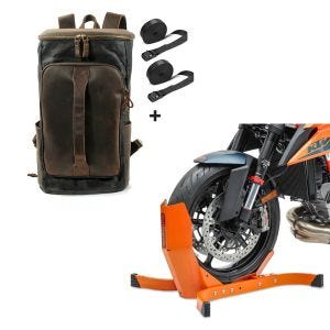 Set: Gepäckrolle für Harley Rocker / C Hecktasche Craftride VG7 schwarz + Motorradwippe für Harley Davidson Rocker / C EPO_1