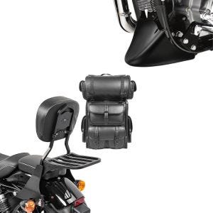Set: Sissybar SB1 + Hecktasche LX für Harley Sportster 883 Iron 09-20 abnehmbar mit Gepäckträger Craftride schwarz + Bugspoiler für Harley Sportster 883 Iron 09-20 Craftride_1