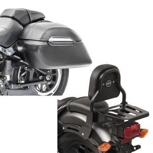 Set: Seitenkoffer Set Kawasaki VN 900 Classic / Custom Craftride K3 33Ltr in schwarz + Sissy Bar XS3 für Kawasaki VN 900 Classic / Custom 06-16 Gepäckträger schwarz Craftride_1