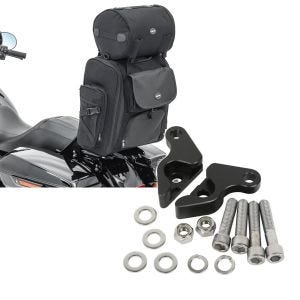 Set: Sissybar Tasche für Harley V-Rod / Muscle Hecktasche Craftride SXL mit Gepäckrolle + Tieferlegungskit 1" für Harley V-Rod 02-17 Tieferlegung Craftride_1