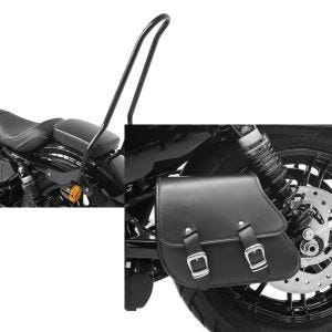 Set: Sissybar für Harley Sportster 1200 Iron 18-20 Craftride Tampa + Schwingentasche + Halter für Harley Sportster 1200 Iron 18-20 Craftride_1