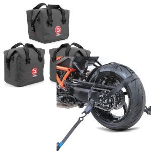 Set: Innentaschen für Aluminium Koffer + Topcase für BMW R 1200 GS/ Adventure 04-18 BAgtecs + Hinterrad Spanngurt Set für BMW R 1250 / 1200 GS / Adventure_1