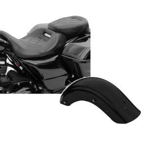 Set: Sitzbank für Harley CVO Street Glide 11-21 Craftride RH3 schwarz + Heckfender II für Harley CVO Street Glide 11-21 Kotflügel hinten Craftride schwarz_1