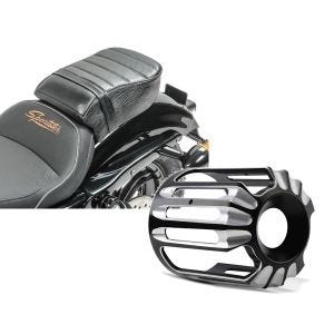 Set: Sozius Sitz mit Polsterung für Harley Sportster Forty-Eight 48/ 883 Iron Craftride + Ölfilter Abdeckung für Harley Davidson Sportster Forty-Eight 48 10-20 Craftride HF1_1