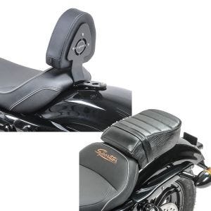 Set: Fahrer Sissybar für Harley Sportster Forty-Eight 48 10-20 Fahrer Rückenlehne Craftride + Sozius Sitz mit Polsterung für Harley Sportster Forty-Eight 48/ 883 Iron Craftride_1