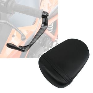 Set: Hebelschützer für Suzuki GSX-R 750 / 600 X6 schwarz + Soziussitz für Suzuki GSX-R 750 / 600 08-10 Beifahrersitz schwarz_1