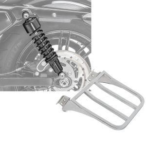 Set: Stoßdämpfer 11,9 Zoll Harley Davidson Sportster 883 Iron 09-20 Craftride schwarz + Gepäckträger für Harley Sportster 883 Iron 09-20 chrom Craftride_1