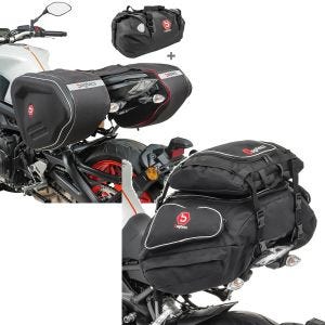 Set: Set Satteltaschen + Hecktasche für Yamaha MT-10 / MT-03 / MT-125 Bagtecs RF1-X60 + Hecktaschen Set Yamaha MT-125 MT-10 MT-03 MT-01 Bagtecs X50 und X52_1