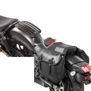 Set: Gepäckträger für Honda Rebel 500 17-20 Solo Rack L1 Gepäckbrücke Craftride + Satteltaschen für Honda Rebel 500 Craftride SC3 je 18Ltr schwarz_1
