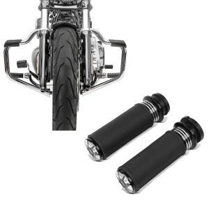 Set: Sturzbügel Mustache für Harley Davidson Softail 18-21 Schutzbügel 32mm chrome Craftride + Lenker-Griffe 1" Zoll Craftride HG2 CNC Alu für Harley-Davidson Softail Fat Bob / 114 18-21 Elektronischer Gasgriff_1