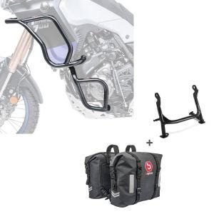 Set: Sturzbügel Set für Yamaha Tenere 700 19-21 oben und unten Schutzbügel + Hauptständer Set für Yamaha Tenere 700 19-21 mit Satteltaschen S-AE1_1