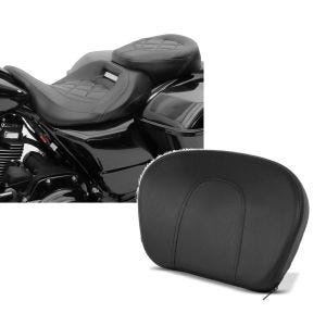Set: Sitzbank für Harley Street Glide Special 15-21 Craftride RH3 schwarz + Sissybar Rückenpolster für Harley Davidson Street Glide Special 15-21 schwarz Craftride_1