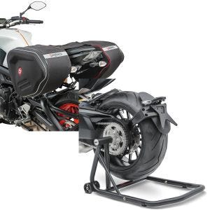 Set: Seitentaschen RF1 für Ducati Diavel / S + Einarmständer Ducati Diavel / S 11-20 Montageständer ConStands Single-Classic schwarz matt_1