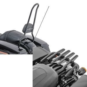 Set: Sissybar für Harley Davidson Road Glide Special 15-21 Craftride SP schwarz + Gepäckträger Abnehmbar für Harley Davidson Road Glide Special 15-21 schwarz Craftride_1
