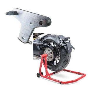 Set: Adapterplatte für ConStands Power Ducati 1199/1299 Panigale/ S 12-17 + Einarmständer Ducati 1199 Panigale 12-14 Montageständer ConStands Single-Classic rot_1