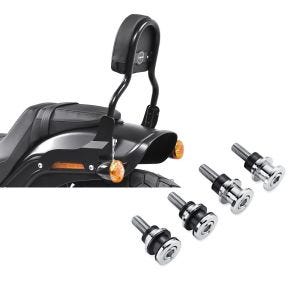 Set: Sissy Bar CL Fix für Harley Fat Bob / 114 18-21 schwarz Craftride + Anbausatz Docking Hardware Kit für Harley-Davidson Softail 18-21 52300646 Craftride_1