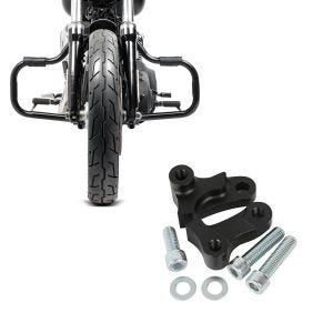 Set: Sturzbügel für Harley Davidson Dyna Fat Bob 08-17 Craftride Mustache schwarz + Tieferlegungskit 1,75" Zoll für Harley Dyna Fat Bob 08-17 Tieferlegung Craftride_1