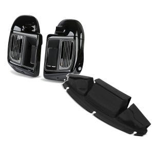 Set: Beinschild für Harley Davidson Touring 14-21 Craftride belüftet schwarz + Windschild Tasche für Harley Davidson Electra Glide Ultra Limited 14-21 Craftride_1