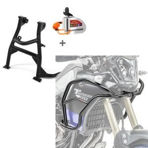 Set: Set Hauptständer ConStands und Bremsscheibenschloss Alarm mit Erinnerungskabel Tourtecs für Yamaha Tenere 700 19-21 + Verkleidungsschutzbügel XL für Yamaha Tenere 700 19-21 Motoguard Tank-Sturzbügel oben_1