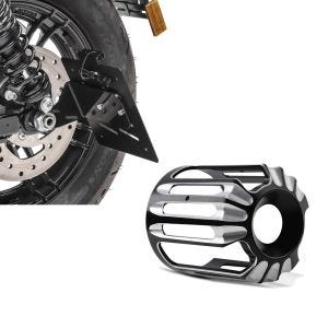 Set: Kennzeichenhalter seitlich S für Harley Sportster Forty-Eight 48 10-20 schwarz Craftride + Ölfilter Abdeckung für Harley Davidson Sportster Forty-Eight 48 10-20 Craftride HF1_1