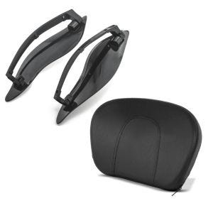 Set: Seitlicher Windabweiser für Harley-Davidson Touring 14-21 schwarz Craftride + Sissybar Rückenpolster für Harley Davidson Street Glide Special 15-21 schwarz Craftride_1