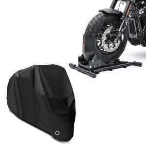 Set: Radwippe für Harley Electra Glide Ultra Limited Constands Easy Plus Vario einstellbar schwarz + Abdeckplane Harley Electra Glide Ultra Classic / Limited Craftride XXXXL in schwarz_1