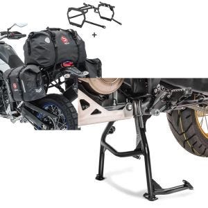 Set: Satteltaschen Set WP8 für Honda Africa Twin CRF 1000 L 18-19 mit Hecktasche und Kofferträger Bagtecs + Hauptständer für Honda Africa Twin CRF 1000 L 16-19 Constands Mittelständer_1