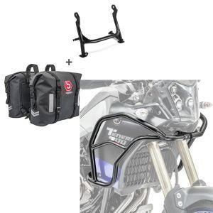 Set: Hauptständer Set für Yamaha Tenere 700 19-21 mit Satteltaschen S-AE1 + Verkleidungsschutzbügel XL für Yamaha Tenere 700 19-21 Motoguard Tank-Sturzbügel oben_1
