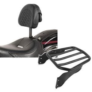 Set: Fahrer Rückenlehne Diamond für Harley Fat Boy Special 10-17 Craftride + Gepäckträger für Harley-Davidson Softail 06-17 schwarz Craftride_1