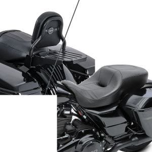 Set: Sissy Bar CXS Fix für Harley Street Glide 14-21 mit Gepäckträger schwarz Craftride + Komfort-Sitzbank für Harley Davidson Street Glide 14-21 Hammock Craftride_1
