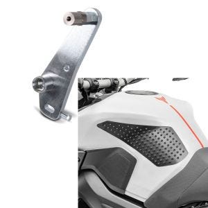 Set: Adapterplatte für ConStands Power Triumph Street Triple R 08-21 + Seiten Tankpad für Triumph Street Triple / R / RS / Rx / S Grip L_1