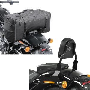 Set: Sissy Bar CSS Fix für Harley Breakout / 114 18-21 schwarz Craftride + Hecktasche für Harley Breakout /114 SQ1 Craftride 52l schwarz_1