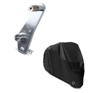 Set: Adapterplatte für ConStands Power Triumph Street Triple R 08-21 + Abdeckplane Triumph Street Triple / R / RS / Rx / S Craftride XL in schwarz_1