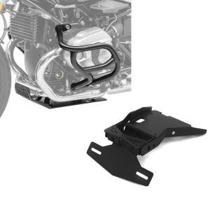 Set: Sturzbügel Set für BMW R NineT 14-21 mit Motorschutz Motoguard S-Z2 + Kennzeichenhalter für BMW R NineT / Pure 14-21 Nummernschildhalter Zaddox NH1_1