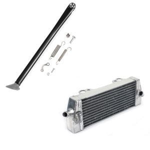 Set: Seitenständer für KTM Husqvarna Husaberg 2008-2016 Xdure Kick stand schwarz + Kühler Radiator rechts für KTM EXC 250 / 300 04-07_1