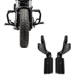 Set: Sturzbügel für Harley Davidson Sportster 1200 Nightster (XL 1200 N) 08-12 Craftride Mustache schwarz + Sozius Fussrasten Set mit Halter für Harley Sportster 1200 Nightster 08-12 BL1 Craftride_1