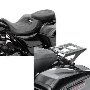 Set: Sitzbank für Harley Street Glide Special 15-21 Craftride RH3 schwarz + Gepäckträger TP Abnehmbar für Harley Davidson Street Glide Special 15-21 schwarz Craftride_1