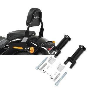 Set: Sissy Bar CSS Fix für Harley Breakout / 114 18-21 schwarz Craftride + Sozius Fussrasten-Halter für Harley Davidson Softail 18-21 Craftride schwarz_1